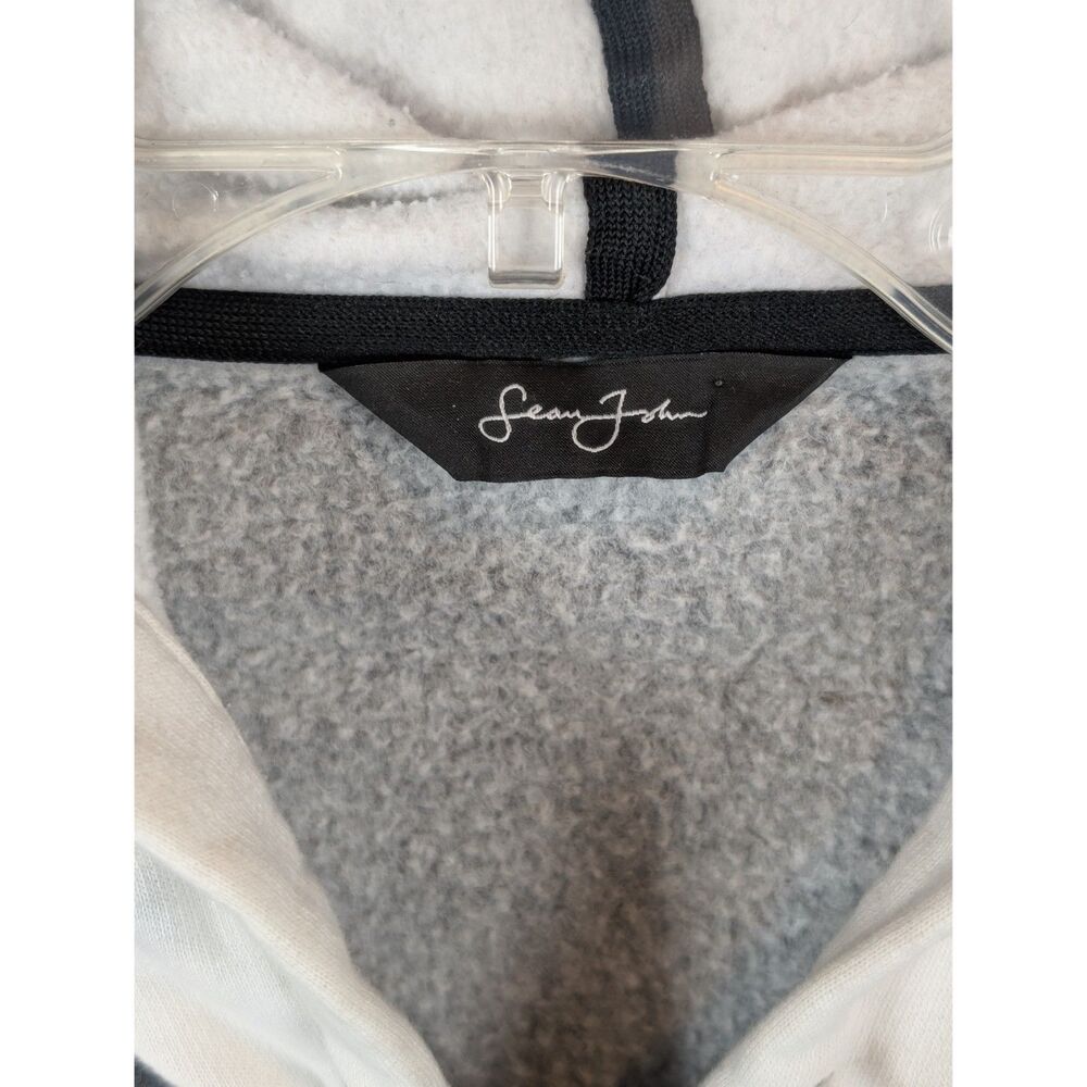 Y2K Sean John Full Zip Hooded Sweater Grey , Black and White Men's Size 3XL - Picture 12 of 16